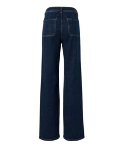 Cara High-Rise Flared Jeans – Dark Blue Cotton-Lycra Denim back