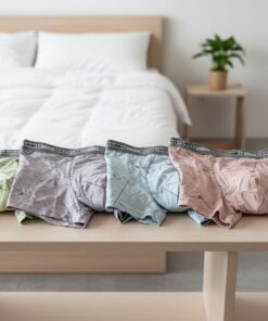 HAOYUNKU Men's Boxer Briefs (Set of 4) - Comfortable & Breathable Underwear