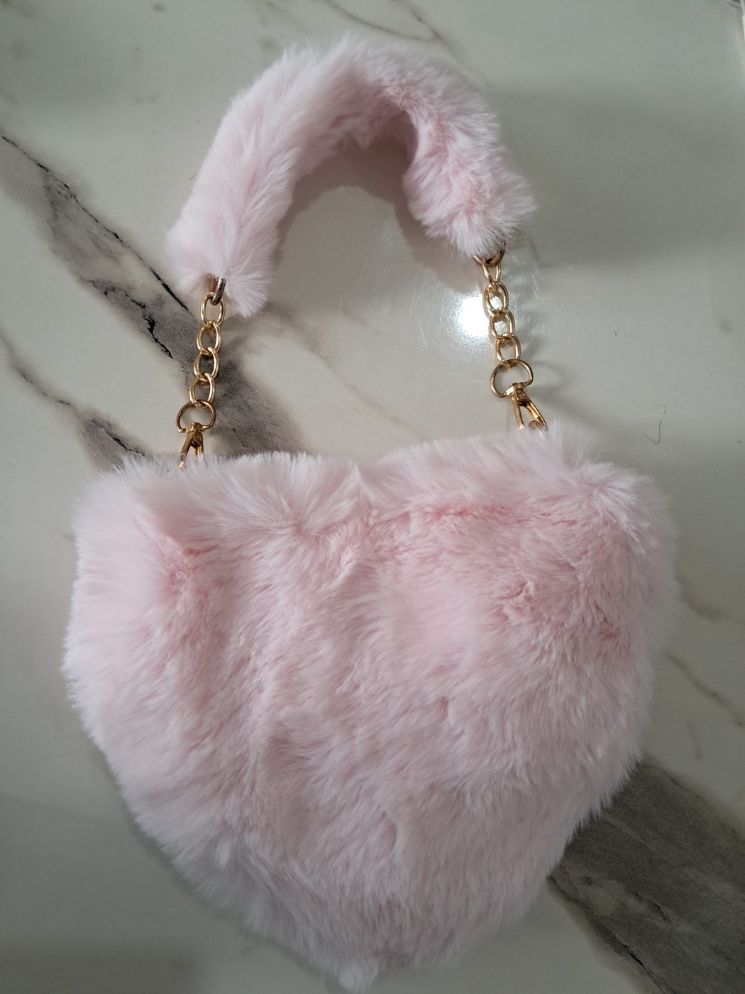 Pink Plush Mini Shoulder Bag - Image 2