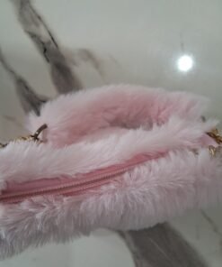 Pink Plush Mini Shoulder Bag - Image 3