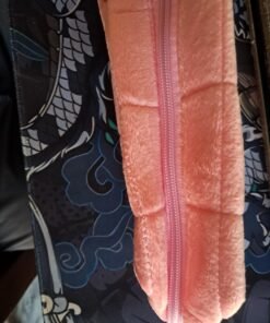Peach Quilted Zip Pouch - Image 3