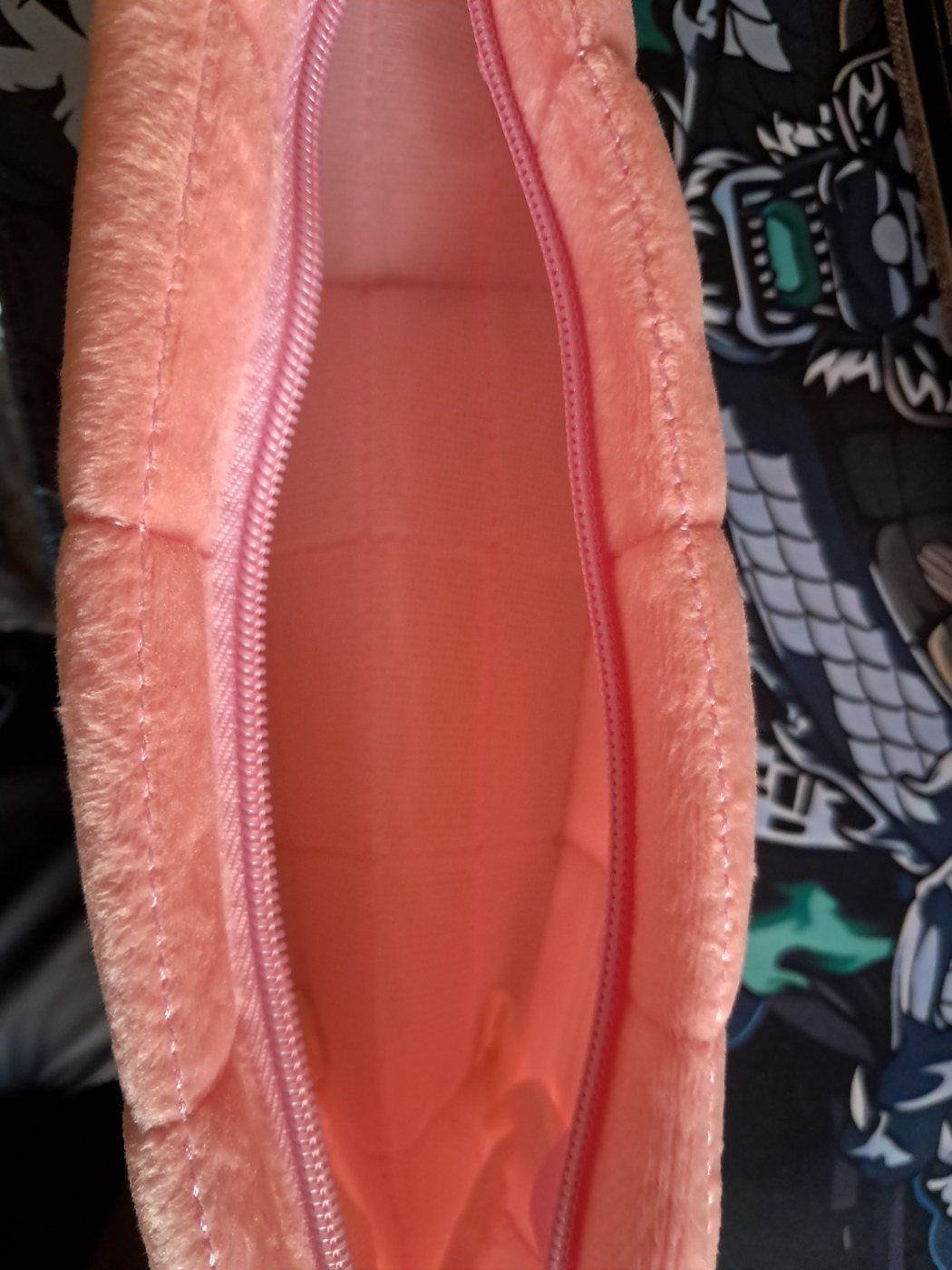 Peach Quilted Zip Pouch - Image 4