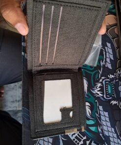 Alternative view of Black Folding Wallet with Clear ID Window