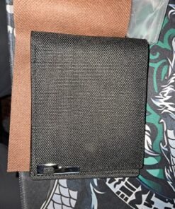 Black Folding Wallet with Clear ID Window - Image 3