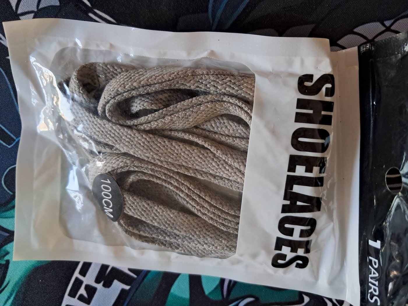 Beige Shoelaces - 100 cm Pair - Image 2