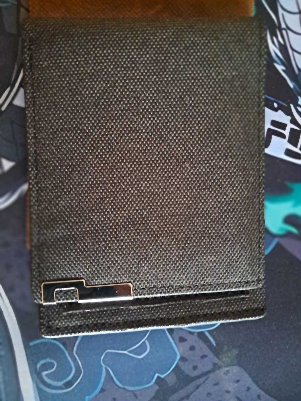 Black Folding Wallet with Clear ID Window - Image 4