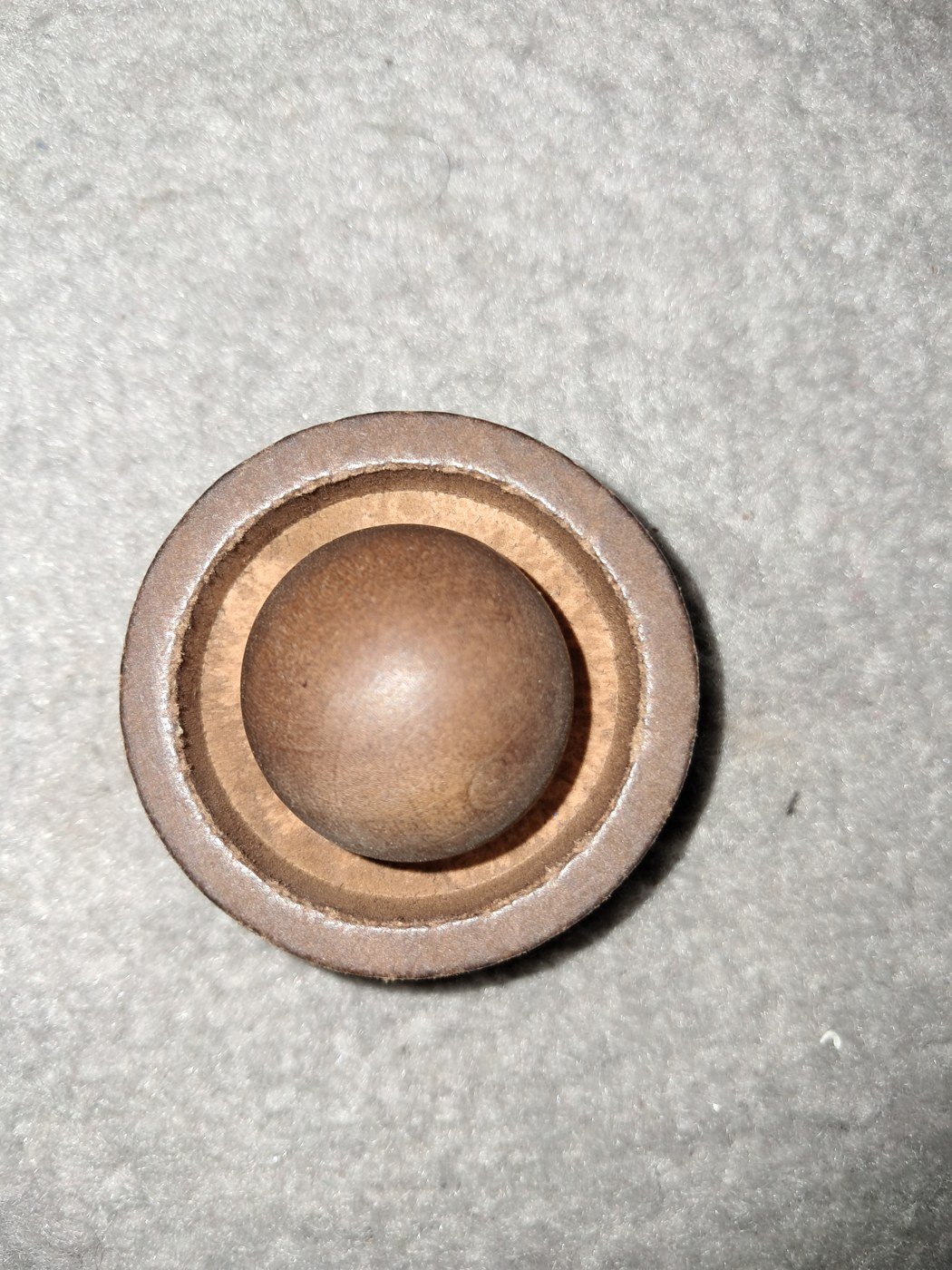 Wooden Sphere with Round Display Base - Image 2