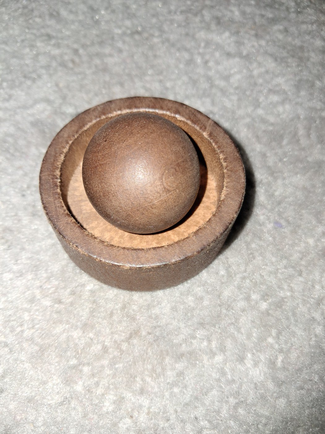 Wooden Sphere with Round Display Base - Image 3