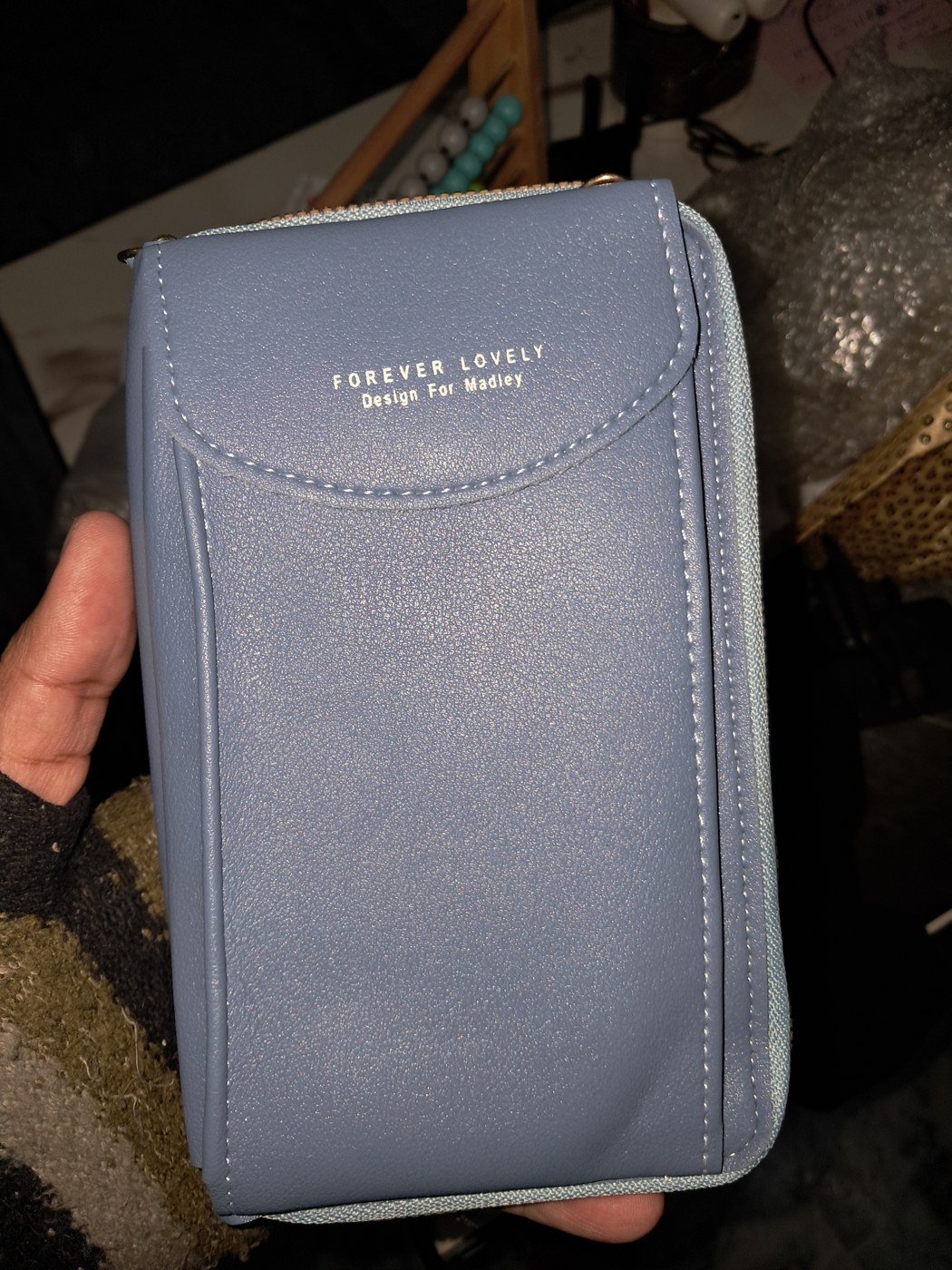 Grey Blue Zip Travel Organiser - Image 2