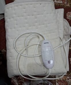 White Quilted Heated Mat with Controller