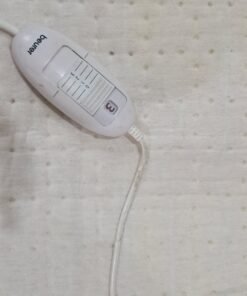 White Quilted Heated Mat with Controller - Image 3