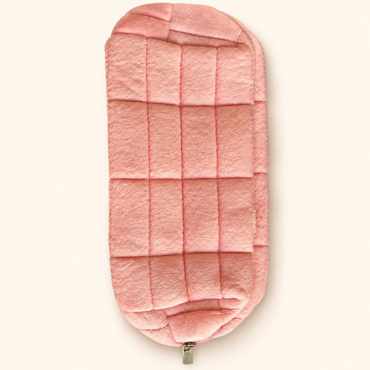 Peach Quilted Zip Pouch