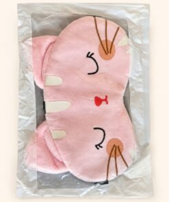 Pink Cat-Print Eye Mask