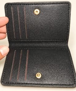 Black Snap-Fastening Card Wallet