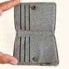 Grey Snap-Fastening Card Wallet