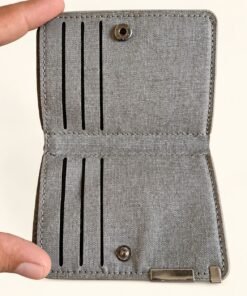 Grey Snap-Fastening Card Wallet