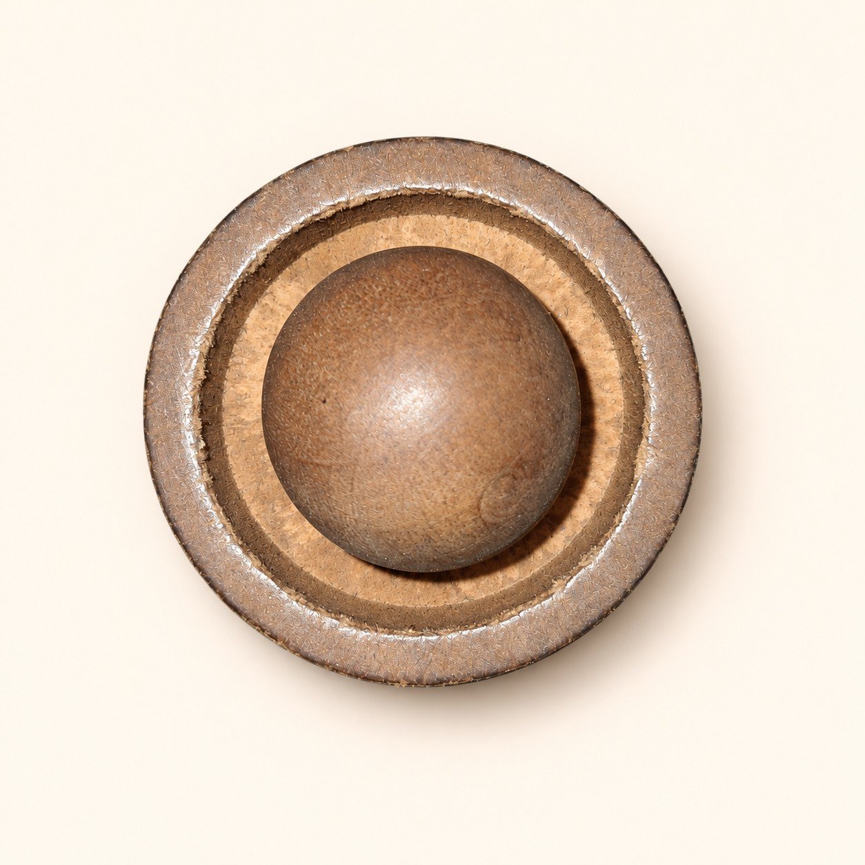 Wooden Sphere with Round Display Base